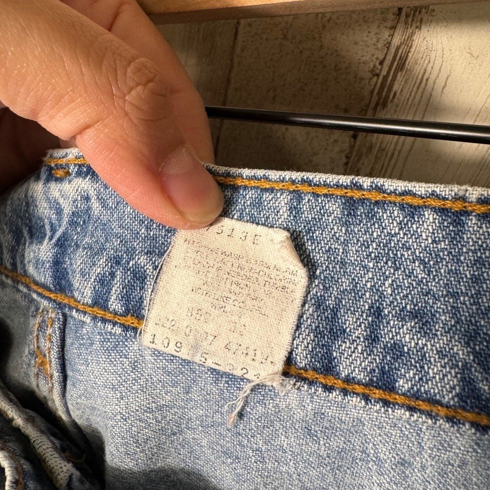 Vintage 90s Levis Denim Jean Mom‎ Short High Waist USA White Tab Womens Size 7 - Picture 6 of 6